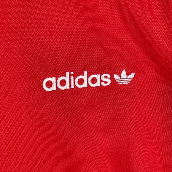 NWT ADIDAS Originals Beckenbaur Vivid Red Track Jacket Size Medium - Picture 3 of 13